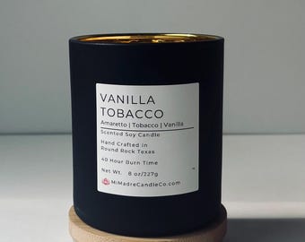 Vanilla Tobacco Candle | Sweet, Hand-Poured Soy Wax