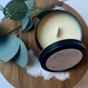 Sea Salt & Eucalyptus is a refreshing blend of crisp ocean air and soothing eucalyptus, bringing a spa-like tranquility to any space. Hand-poured with soy wax for a clean, revitalizing aroma. 🌊✨ #SoyCandle #FreshandClean #Handmade
