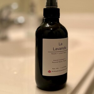 Handcrafted 4 oz room sprays for air, fabric, and linen. Vegan, cruelty-free, and alcohol-free