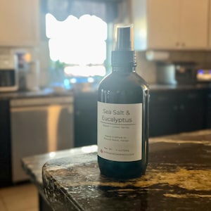 Handcrafted 4 oz room sprays for air, fabric, and linen. Vegan, cruelty-free, and alcohol-free