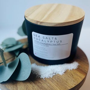 Sea Salt & Eucalyptus is a refreshing blend of crisp ocean air and soothing eucalyptus, bringing a spa-like tranquility to any space. Hand-poured with soy wax for a clean, revitalizing aroma. 🌊✨ #SoyCandle #FreshandClean #Handmade