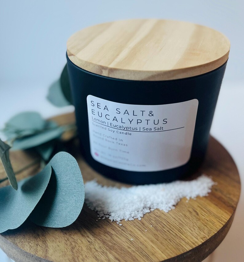 Sea Salt & Eucalyptus is a refreshing blend of crisp ocean air and soothing eucalyptus, bringing a spa-like tranquility to any space. Hand-poured with soy wax for a clean, revitalizing aroma. 🌊✨ #SoyCandle #FreshandClean #Handmade