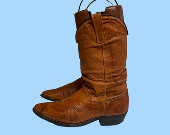 Boots-Vintage Boots-Unisex Boots-Size 8.5 Men-Size 10.5 Women-Brown Boots-Vintage Men Boots-Vintage Women Boots-1980s