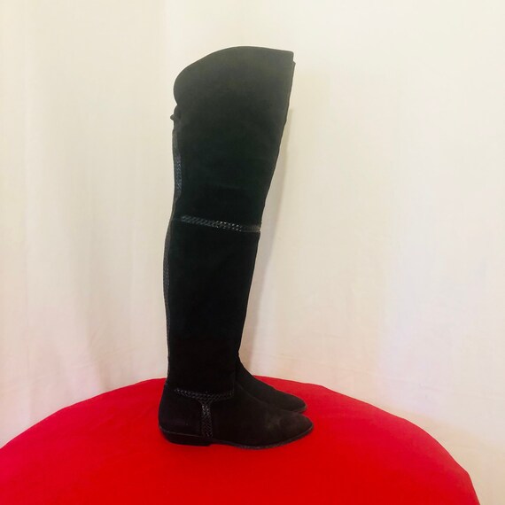 genuine suede thigh high boots