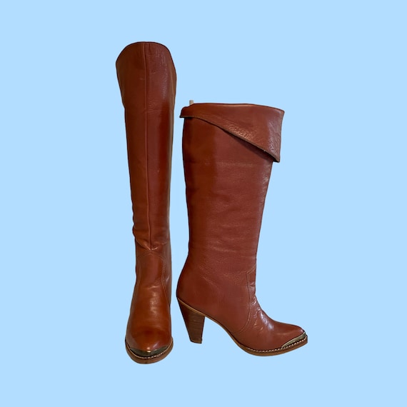 Vintage Boots-Boots Vintage-Size 6.5 Boots-Knee H… - image 1