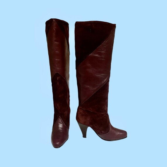 Vintage Boots-Boots Vintage-Size 6 Boots-Purple B… - image 4