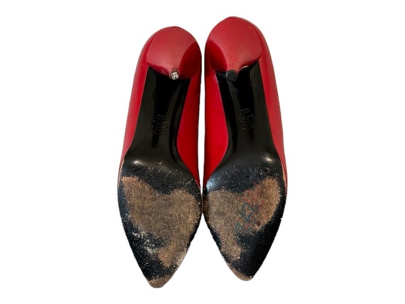 Vintage Shoes-Red Shoes-High Heel Pumps-US Women … - image 9