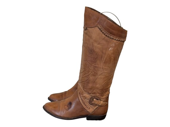 Vintage Boots-Brown Boots-Tall Riding Boots-US Wo… - image 7