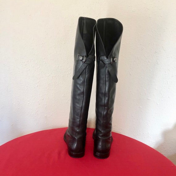 Sz 6B/Vintage Boots/Tall Boots/Black Boots/Genuin… - image 5