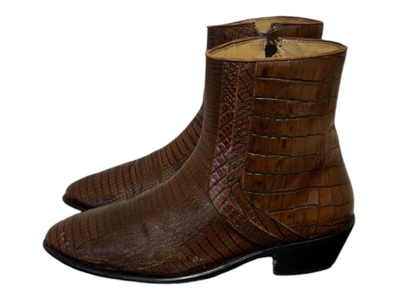 Size 9.5 Vintage short brown genuine leather men Stacy Adams ankle boots. Stacy Adams Maxwell Brown Men main image 4
