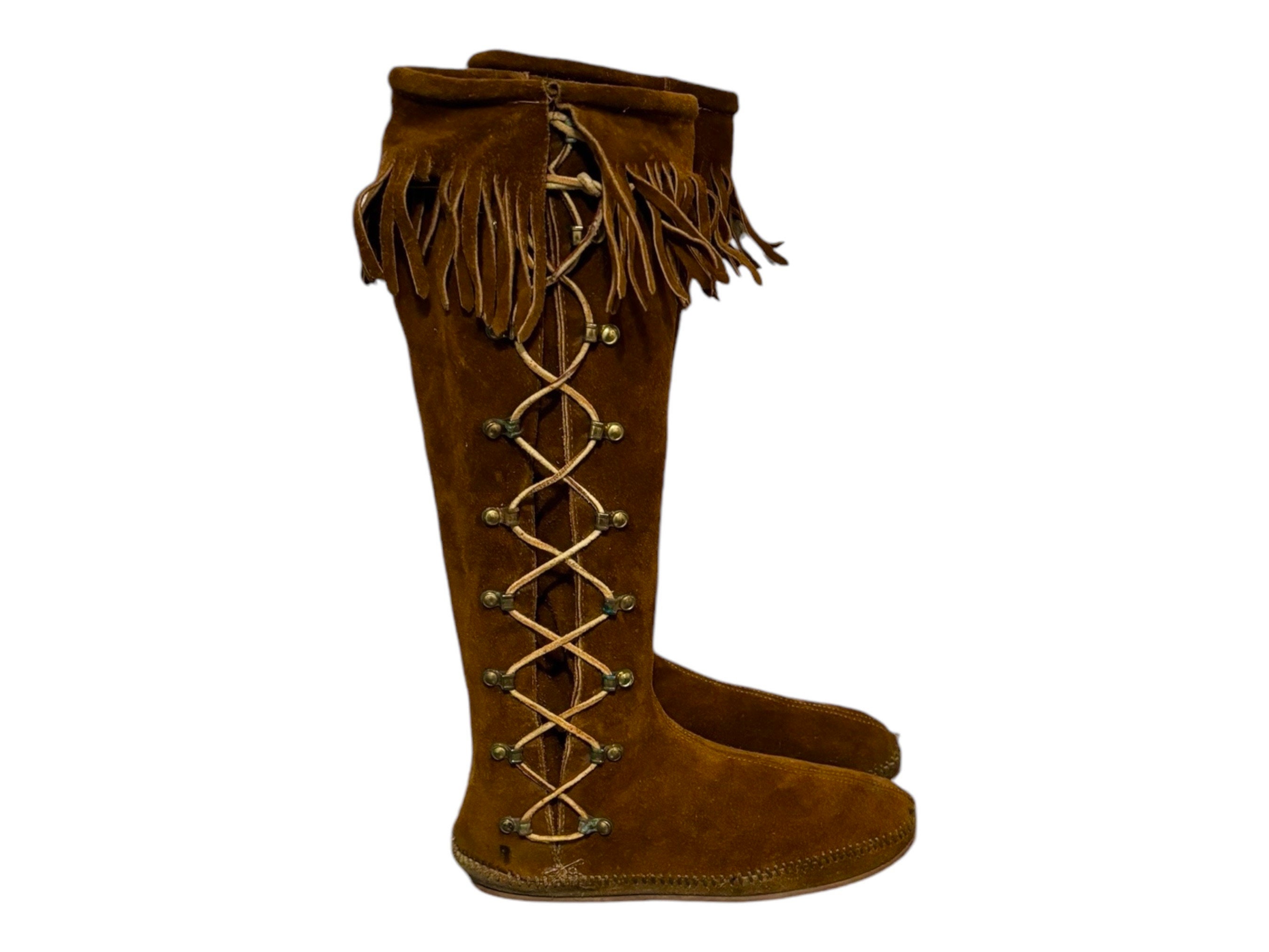 Tall moccasin boots on sale