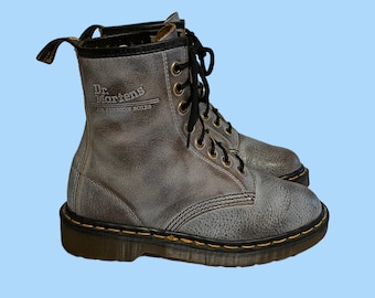 Dr Martens 9350 Blue Vintage, Waxy Suede 8 Hole, Made in England