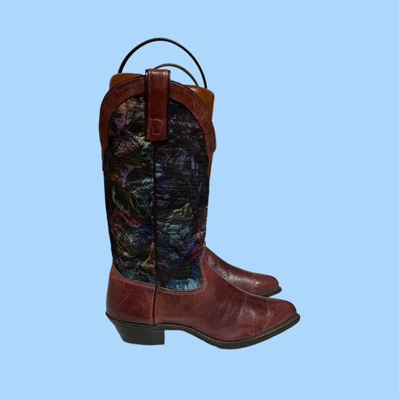 vintage boots-boots vintage-size 8 boots-red boot… - image 3