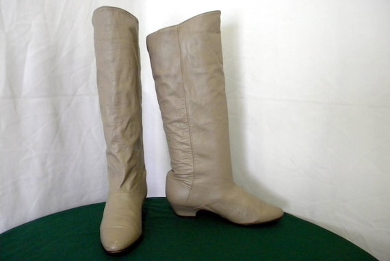 low heel slouch boots