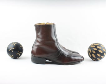 Men's Dress Boots ~ Vintage Nunn Bush Boots ~ Maroon Leather Boots ~