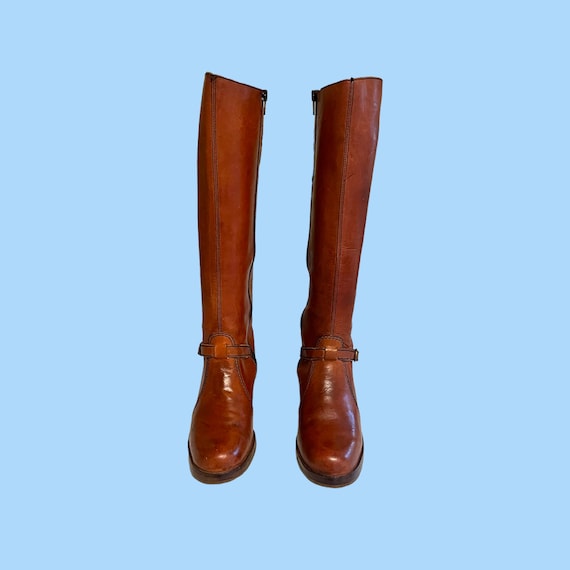 vintage boots-boots vintage-size 5.5 boots-brown … - image 10