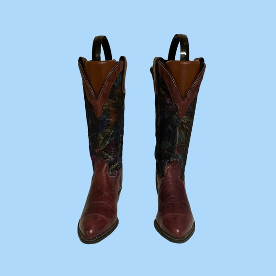 vintage boots-boots vintage-size 8 boots-red boot… - image 5