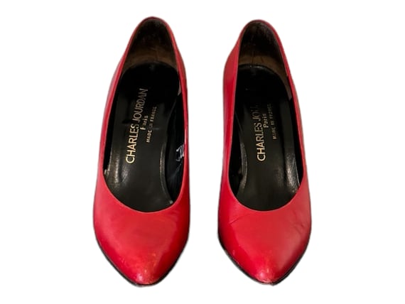 Vintage Shoes-Red Shoes-High Heel Pumps-US Women … - image 2