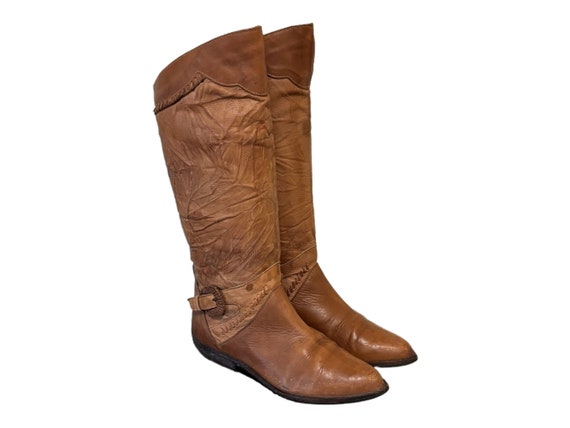 Vintage Boots-Brown Boots-Tall Riding Boots-US Wo… - image 6