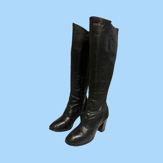 70s Tall boots-Vintage boots-Women vintage Boots-… - image 2