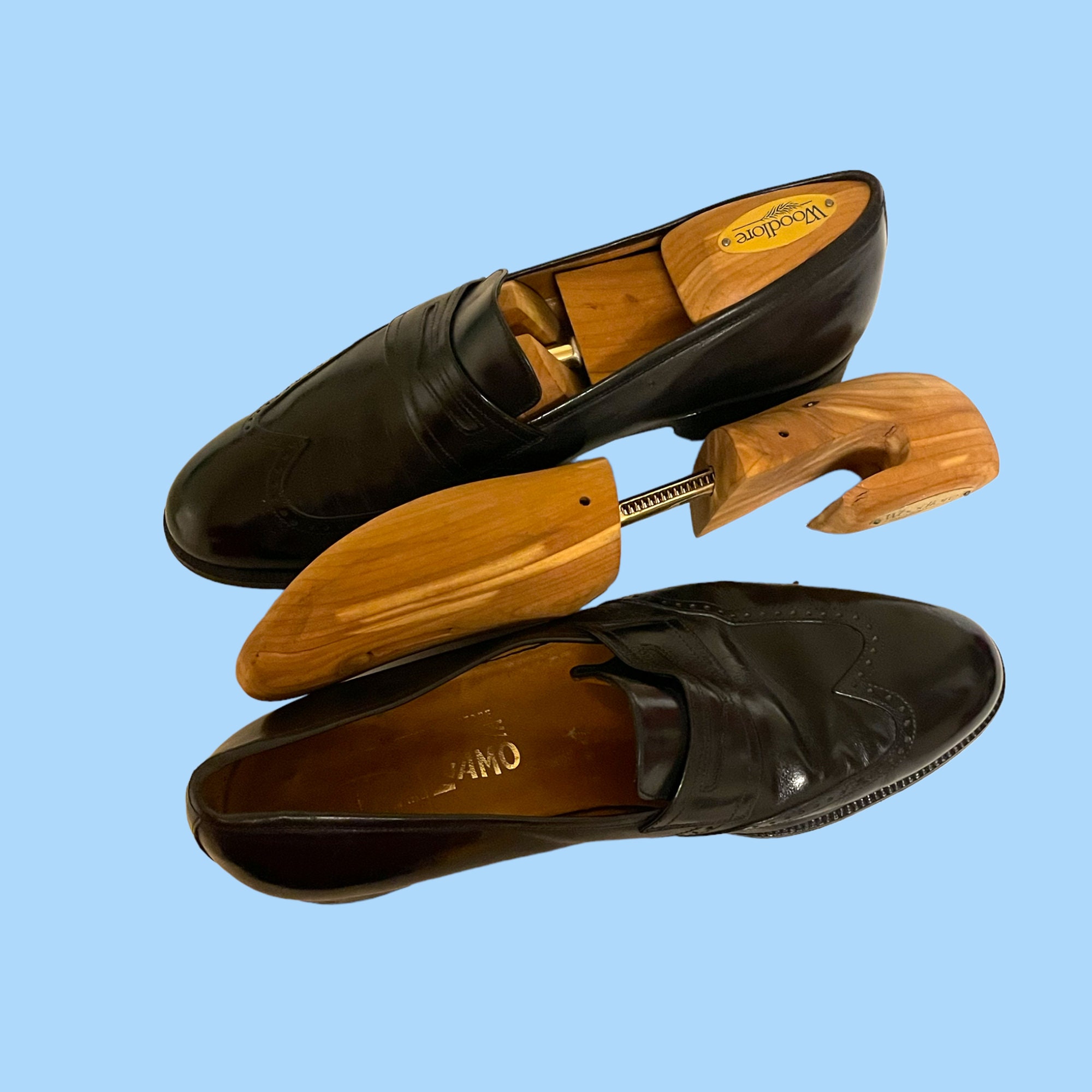80s Vintage Salvatore Ferragamo Leather Loafers - Size 8.5 