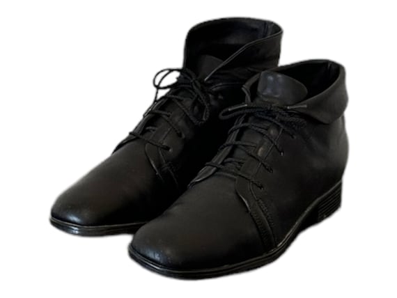 Buy Vintage Boots black Boots ankle Boots us Women Size 6 granny Boots flat Lace Up genuine Leather 1990s vintage Women Wear boots. Online in India Etsy