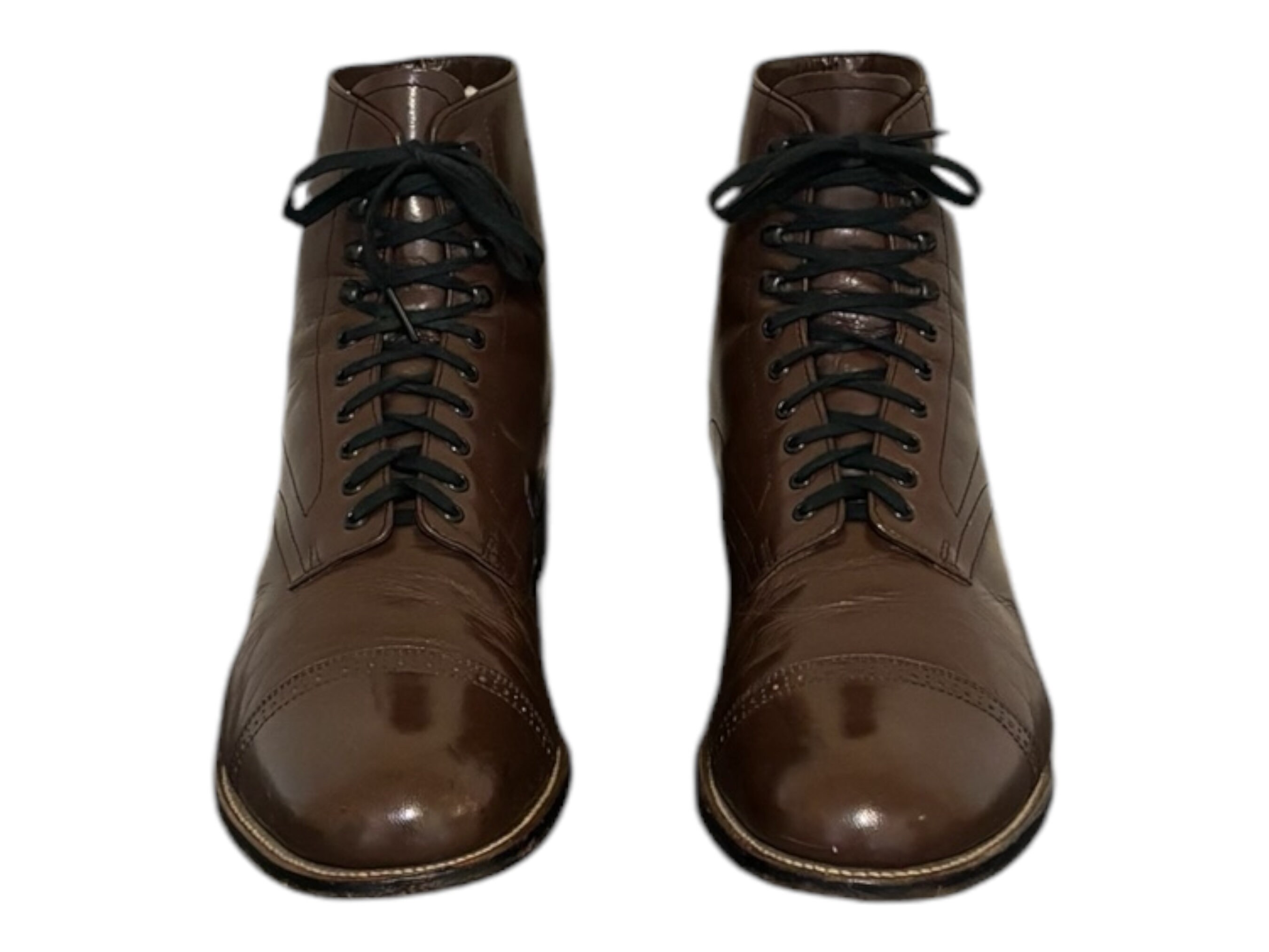 Vintage Boots-brown Boots-stacy Adams-us Men Size 10.5-1980s  display picture 2
