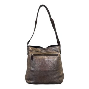 Bolso vintage-Bolso dorado-Bolso de hombro-Cuero genuino-Ropa vintage para mujer-Bolso grande-Cartera-Bolso de mano-1990s-Boho-Accesorios para mujer-Dorado.