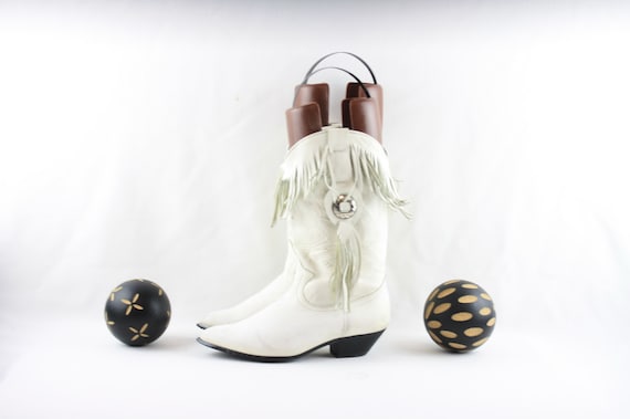 Size 6.5 Boots-Vintage White Boots- Women Western
