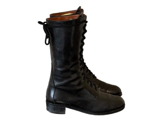 Vintage Boots-Black Boots-Lace Up Boots-US Women … - image 4