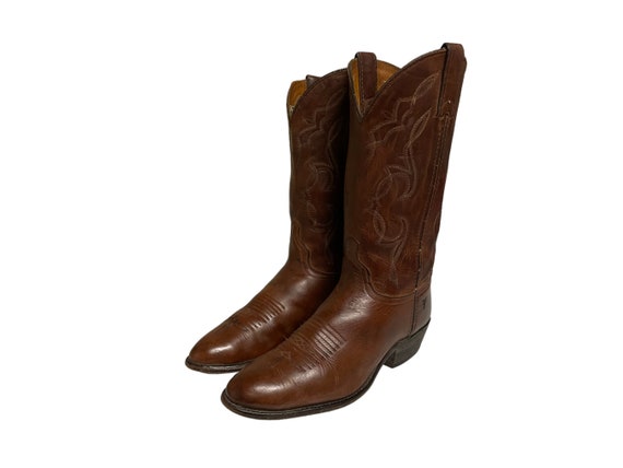 Vintage Boots-80s Cowboy Boots-brown Frye Boots-us Men Size 9.5-rockabilly- western Style Boots-genuine Leather-authentic Western Wear-boots. - Etsy Vintage Boots-80s Cowboy Boots-brown Frye Boots-us Men Size 9.5-rockabilly- western Style Boots-genuine Leather-authentic Western Wear-boots. - Etsy