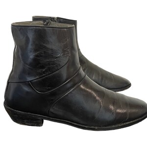 1990s Vintage Black Leather Beatle Boots - David Taylor US  display picture 2