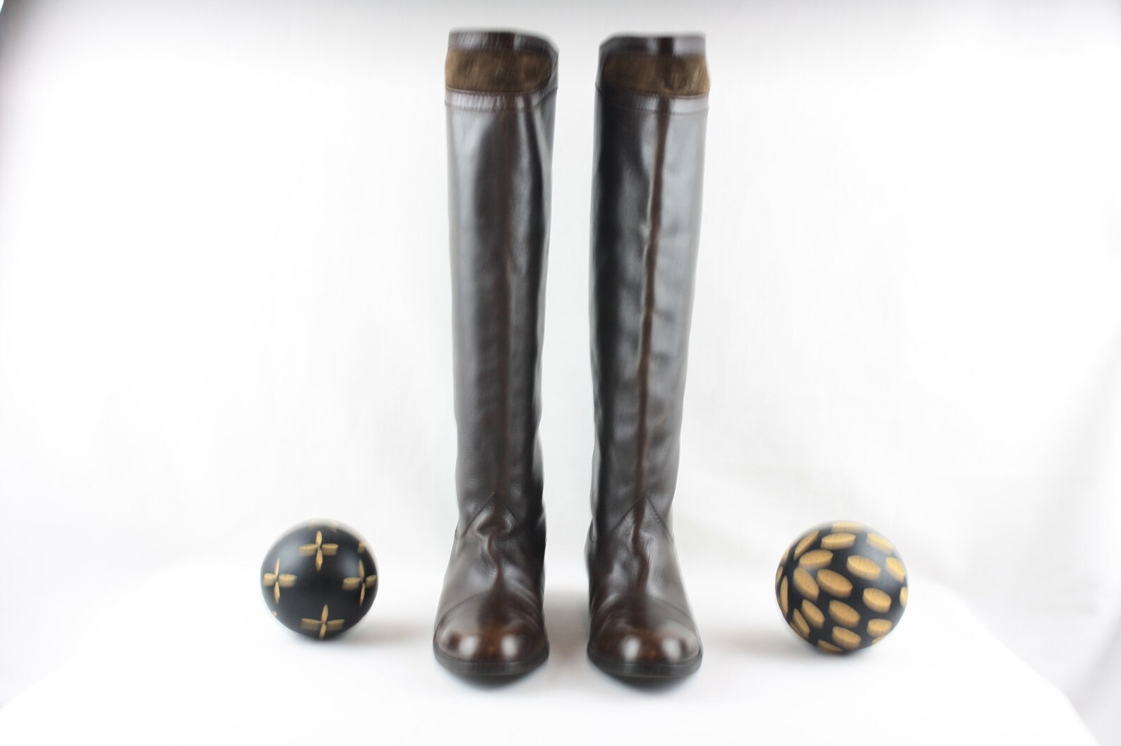 leather riding boots size 8.5