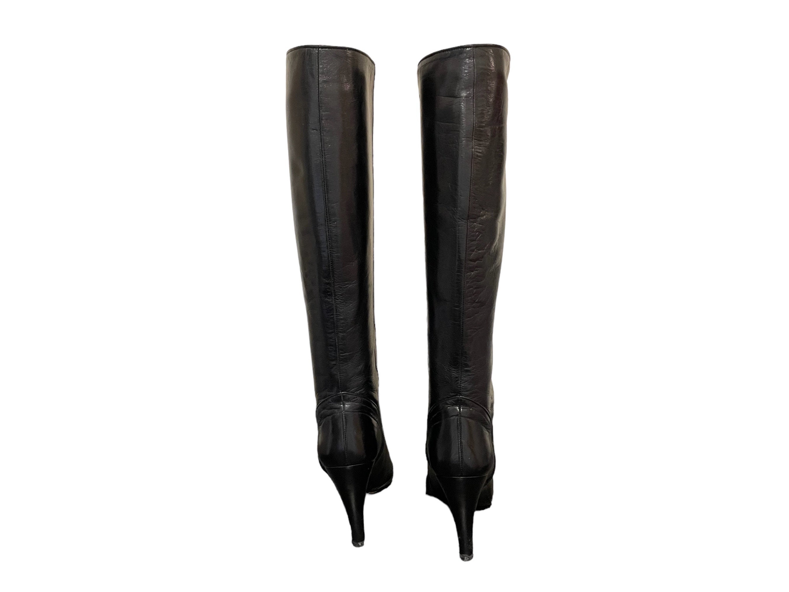 Elegant Pleated Pull-On High Heel Boots