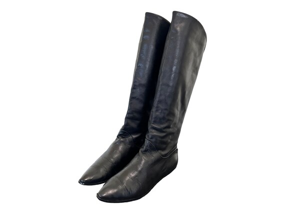 Vintage Boots-Black Boots-US Women Size 7.5-Bando… - image 4