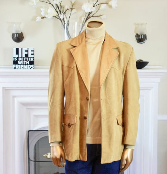 Vintage Mens WearLight Brown Suede Jacket1980s Men … Gem
