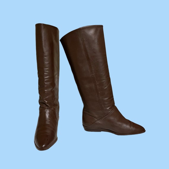 genuine leather slouch boots