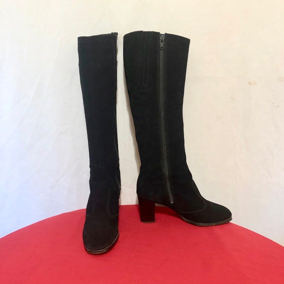 Vintage Boots//Size 7 Boots// Tall Boots//Black Bo