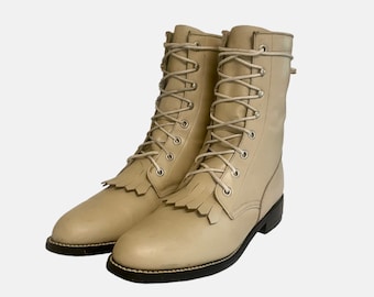 Size 8 Boots-Vintage Boots-Justin Boots-Boots-Women Boots-1990s Boots-Ankle Boots-Combat Boots-Granny Boots.