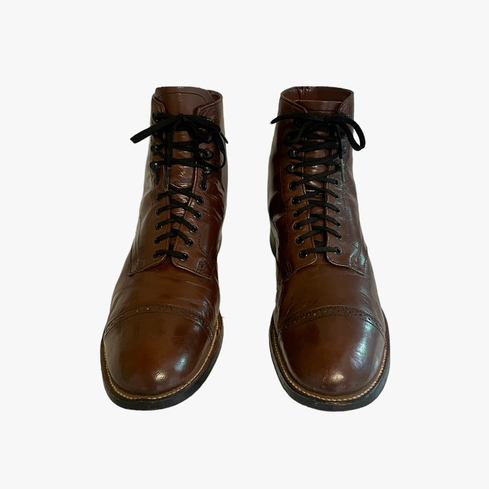 STACIE ADAMS NEW Vintage 70’s Men\'s Brown Leather Ankle Boots.Size 10.5 Medium Mens Sz 10.5 M Stacy Adams Suede Leather Brown Ankle Shoes  main image 3