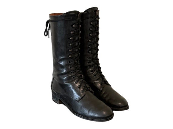 Vintage Boots-Black Boots-Lace Up Boots-US Women … - image 6