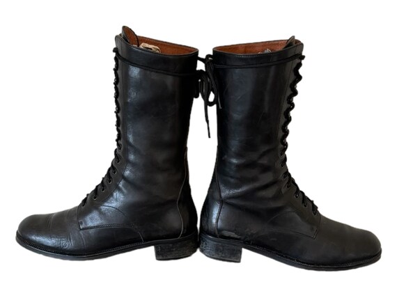 Vintage Boots-Black Boots-Lace Up Boots-US Women … - image 3