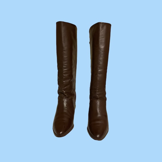 genuine leather slouch boots