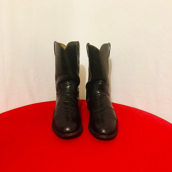 mid length leather boots