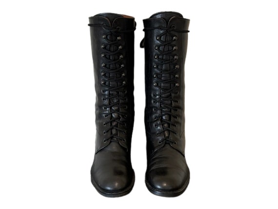 Vintage Boots-Black Boots-Lace Up Boots-US Women … - image 2