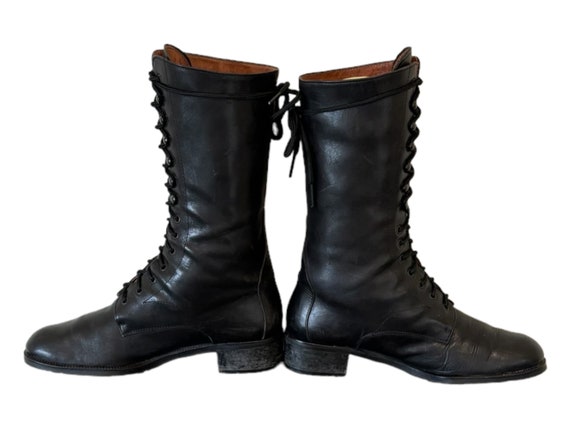 Vintage Boots-Black Boots-Lace Up Boots-US Women … - image 7