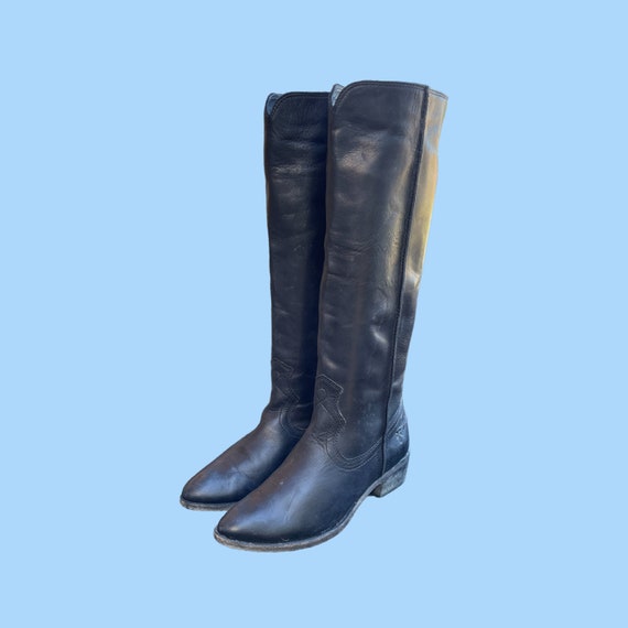 90s Vintage Boots-Black Frye Boots-Women Vintage … - image 2
