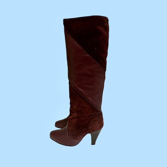 Vintage Boots-Boots Vintage-Size 6 Boots-Purple B… - image 1