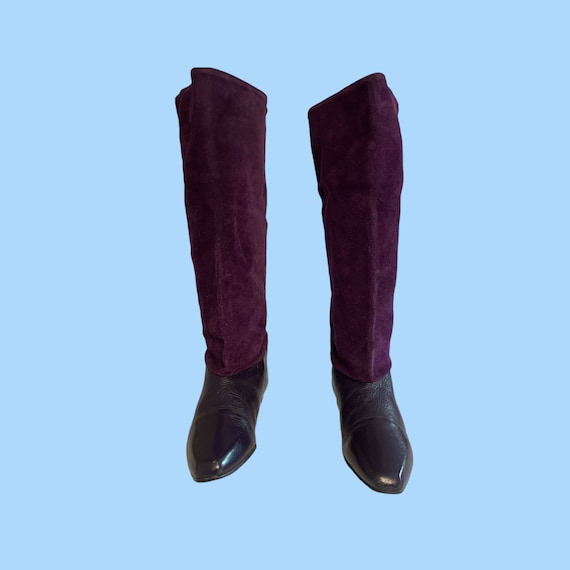 Vintage Boots-Boots-Size 5.5 Boots-Purple Boots-W… - image 2