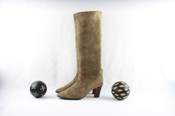 Size 9 Vintage Boots-Vintage Tall Boots-Italian Ma